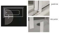 Roltechnik SCREEN 750 vanová zástěna výplň transparent rám bílý 4000222